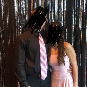 Pink sparkly Strapless Dress